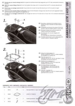 Kohvri adapter, ülemine - Shad, KAWASAKI Versys 1000