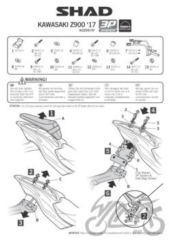 Kohvri adapter, külgmine - Shad, KAWASAKI Z900
