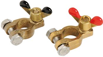 pair of battery clamps