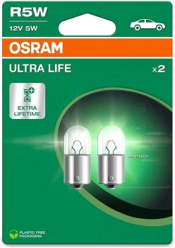 12V BA15S PIRN 5W R5W ULTRA LIFE BLISTER 2TK OSRAM