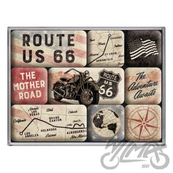 Magneti komplekt (9 tk) - Route 66