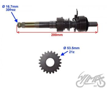 Käivitushoova võll, kpl. XY140 MOOTOR