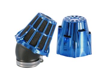 air filter Polini D.46 air box 46mm 30° chromed blue