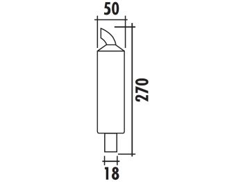 muffler Polini aluminum, 18mm intake