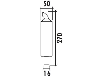 muffler Polini aluminum black, 16mm intake