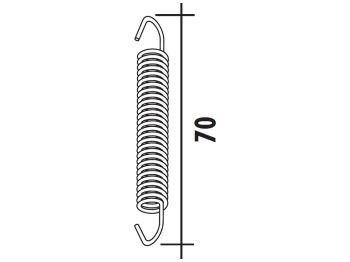 exhaust spring Polini 70mm, d=1.7mm