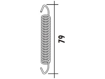 exhaust spring Polini w/ vibration damper 79mm