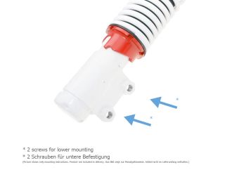 front shock absorber Carbone Sport white for Vespa GTS 125, 150, 300 Super Sport