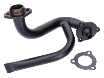 exhaust manifold black w/ choke tube for Aprilia SX, RX, Derbi Senda, Gilera RCR, SMT