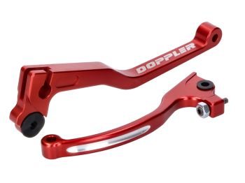 brake and clutch lever set Doppler CNC red for Rieju MRT 2018- Euro4