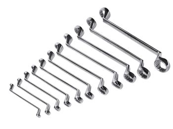 ring spanner set deep offset, 6-32mm 12-piece