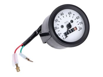 speedometer 80km/h round shape 60mm for Puch, Simson, Kreidler, Sachs Zündapp and others