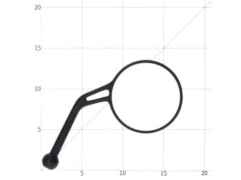 mirror Acerbis folding black right-hand universal