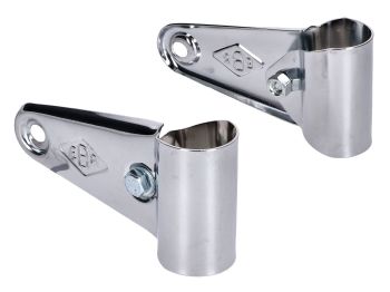 headlight holder set long type 40mm chrome for Moped, Mokick
