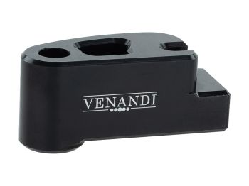 spacer Venandi CNC, rear brake plate stopper, black for Simson