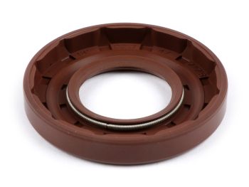 Oil seal 22,7x47x7/7,5mm -BGM PRO FKM/Viton® (E10/etahnol resistant)- (used for crankshaft drive side Vespa V50, V90, SS50, SS90, PV125, ET3, PK S, PK XL - gear box input shaft Piaggio 125-180 cc 2-stroke, Piaggio 125 cc 4-stroke (1st generation))