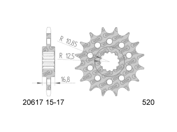 front sprocket AFAM 16 teeth 520 for Honda NC700 Integra, S, S ABS, SA, X, XA, XD