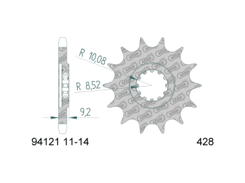 front sprocket AFAM 12 teeth 428 for HM-Moto CRE Baja, Derapage, SIX