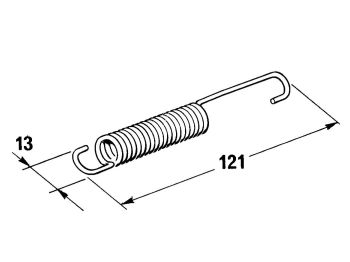 main stand spring Buzzetti 123mm for Puch Maxi