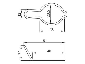 kickstart pinion clip / kickstart gear spring clip for Piaggio, Vespa, Gilera, Aprilia