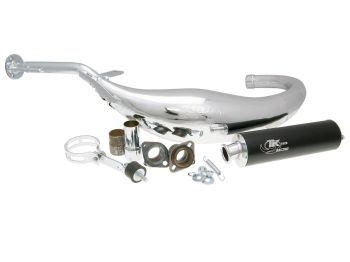 exhaust Turbo Kit Carreras 80 chrome for Aprilia, RX, SX, Derbi Senda R, SM, GPR, Gilera