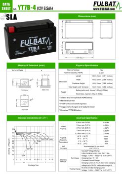 battery Fulbat FT7B-4 SLA