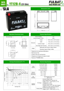 battery Fulbat FT12B-4 SLA
