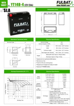 battery Fulbat FT14B-4 SLA