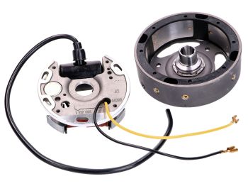 Ignition stator, rotor complete 6V 17W clockwise for Puch Maxi E50 Sachs, Hercules, Zündapp