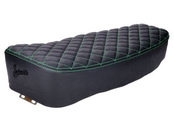 seat kit Schmitt diamond quilted, black / green for Simson S50, S51, S70