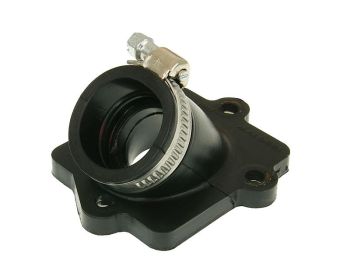 intake manifold Malossi MHR NBR d=22mm, 28mm carb connection for Minarelli horiz.