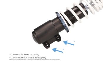 front shock absorber Malossi RS24 227mm for Vespa GT, GTS, GTV, Sprint, Primavera