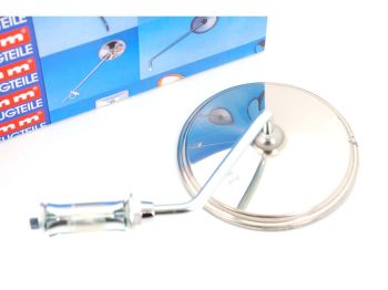 Mirror bumm stainless steel 110mm left for Zündapp, Kreidler, Hercules, Miele, DKW, NSU, Horex, Puch, Gritzner