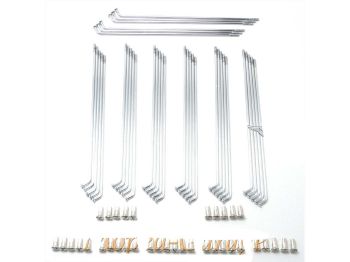Chrome spokes 2.6 x 166mm with nipple (36 pieces) for Puch, VZ