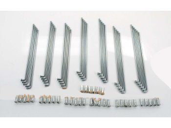 Spokes chrome 140mm with nipple 36 pieces for MCB moped, mokick, moped, scooter