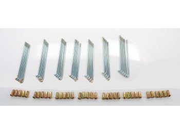 Spokes chrome 100mm with nipple 36 pieces for Puch DS, Mexico, Alabama