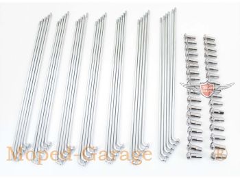 Spoke set steel 185mm 36 pieces for moped, moped, mokick