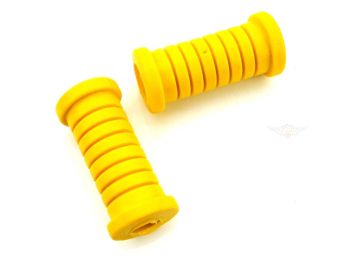 Passenger footrest rubbers 2 pieces yellow for Simson S50, S51, S70, S53, SR50, SR80, KR51/1, KR51/2, SR4-2, SR4-3, SR4-4