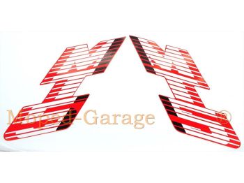 Tank sticker 2 pieces color black/red/white for Honda MT 5 Mokick