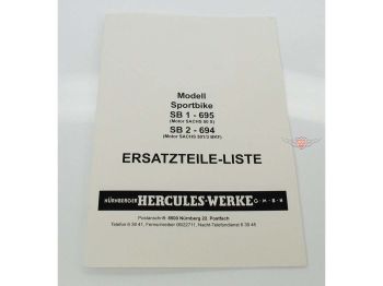 Spare parts list Parts catalog for Hercules SB 1 2 Sportbike Sport Bike