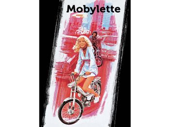 Advertising poster reprint 42cm height 29cm width for Motobecane Mobylette Mini Moby