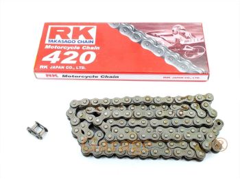 Chain steel 420 114 links for Kawasaki AE 80, AR Suzuki TS 50