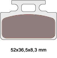 brake pads Naraku organic for SYM Mio, Toni, DD, Cinderella