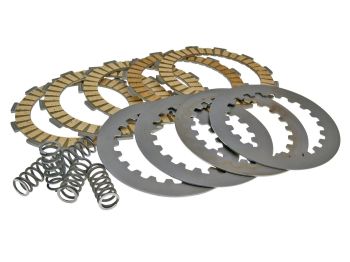 clutch plate kit Polini reinforced 5-friction plate type for Derbi Senda GPR, Aprilia RS RX SX, Gilera RCR, SMT EBE, EBS, D50B