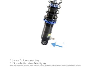 front shock absorber OEM black for Vespa Primavera, Sprint (single bolt version)