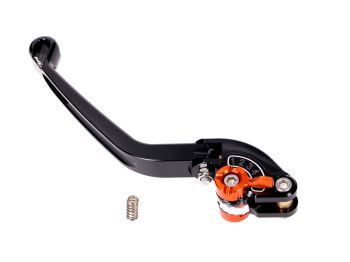 clutch lever / rear brake lever Puig 2.0 adjustable, folding - black orange