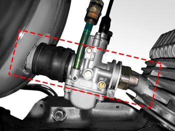 carburetor connection rubber Schmitt for PHBG, Bing, Dellorto carburetor for Simson S50, S51, S70, S83, KR51/1, KR51/2, SR50, SR4-2