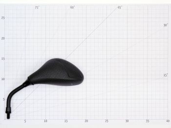 mirror flash carbon look right, M8 short thread