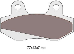 brake pads organic for Peugeot Speedfight 3, Hyosung GT, GV = NK430.21