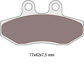 brake pads organic for Aprilia, Derbi, Gilera, Piaggio, Vespa = NK430.10